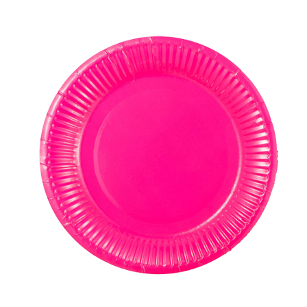 Solid Pink 7inches Dessert Paper Plate 10pcs